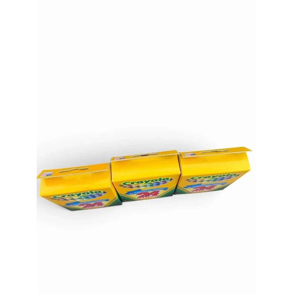 Lot Of 3 -CRAYOLA CRAYONS 24 Nontoxic 2006 USA Dandelion Set Discontinued VTG